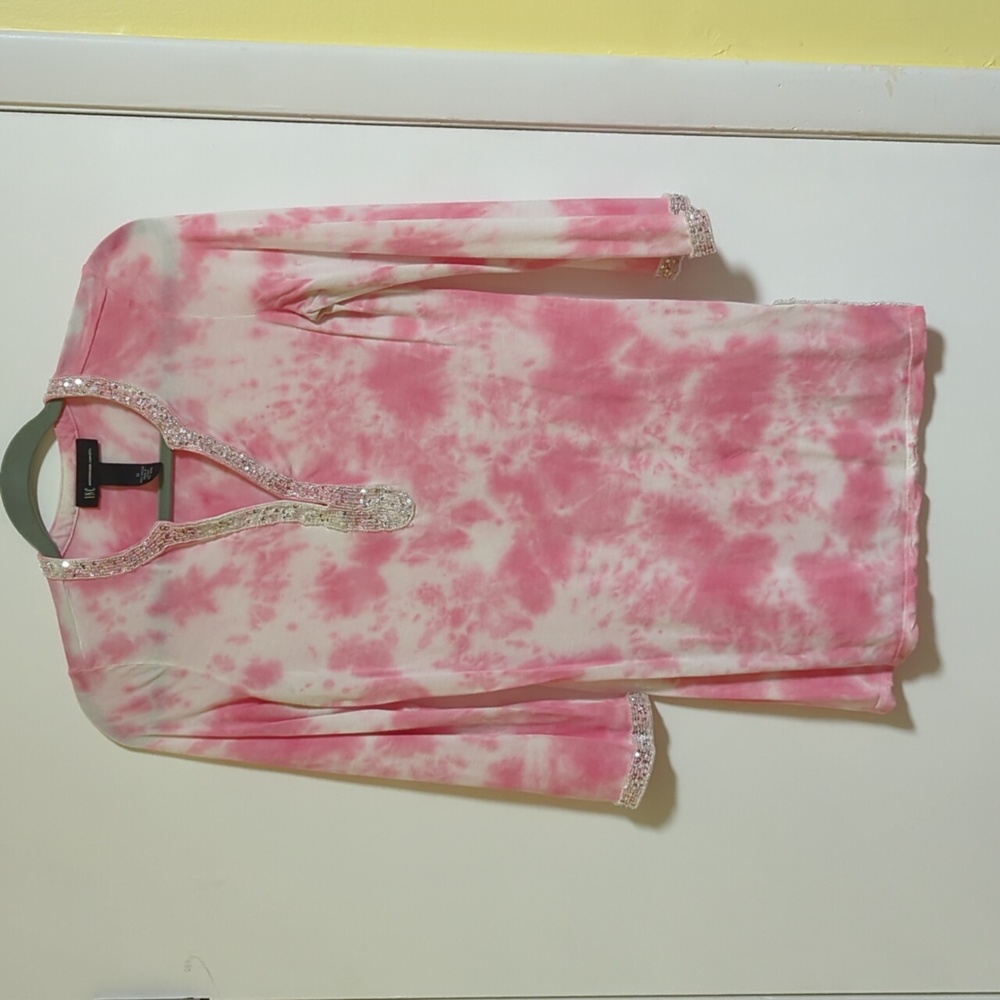 Inc international concepts beaded 3/4 sleeve tunic women's US sz M